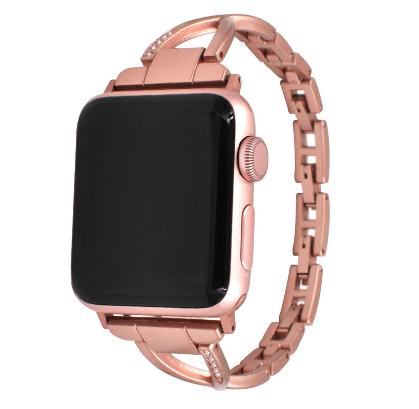 Correa X-Type de Acero Inoxidable con Diamantes para Apple Watch