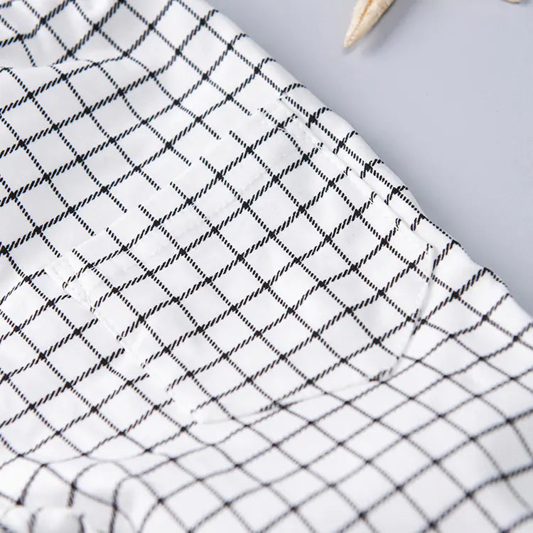 Pantalones Cortos a Cuadros para Niños, Pantalones Casuales de Verano para Niños
